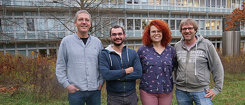 Ingolf Steffan-Dewenter, Juliano Sarmento Cabral, Ludmilla Figueiredo und Jochen Krauß (v.l).