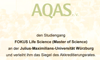 Bild und Link: Akkreditierung FOKUS Life Science (Master of Science)